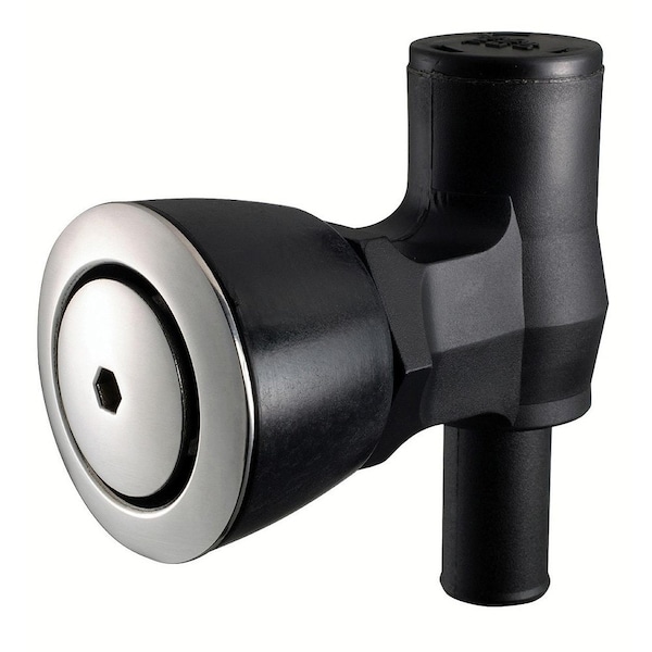 Attwood 90° P-Trap Fuel Tank Vent - Flush Mount - Black w/Stainless Steel Vent Head 1674-6 - main
